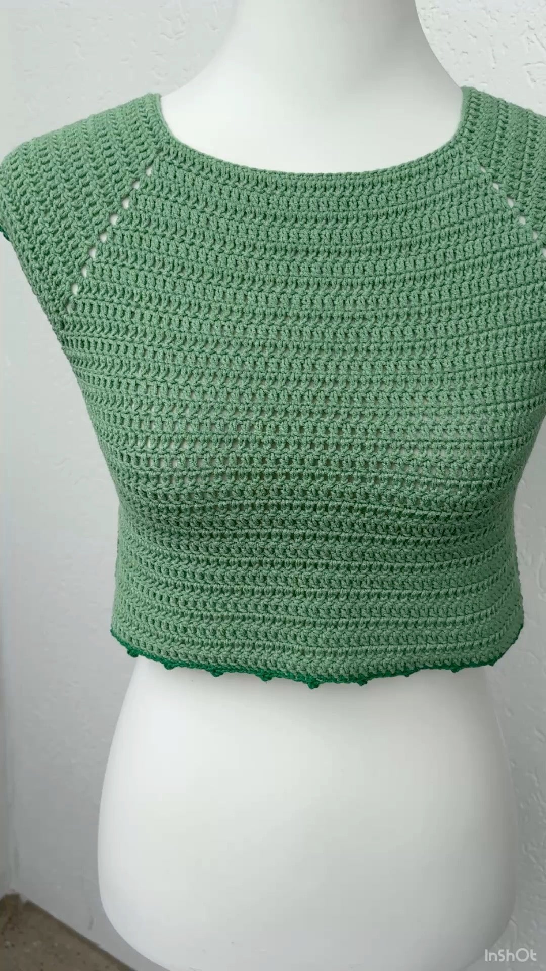 Gehäkeltes Sommer-Shirt – Bambus-Mix | Größe M (eng anliegend)